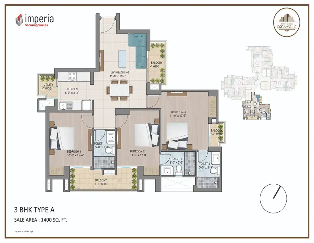 3 BHK Type A