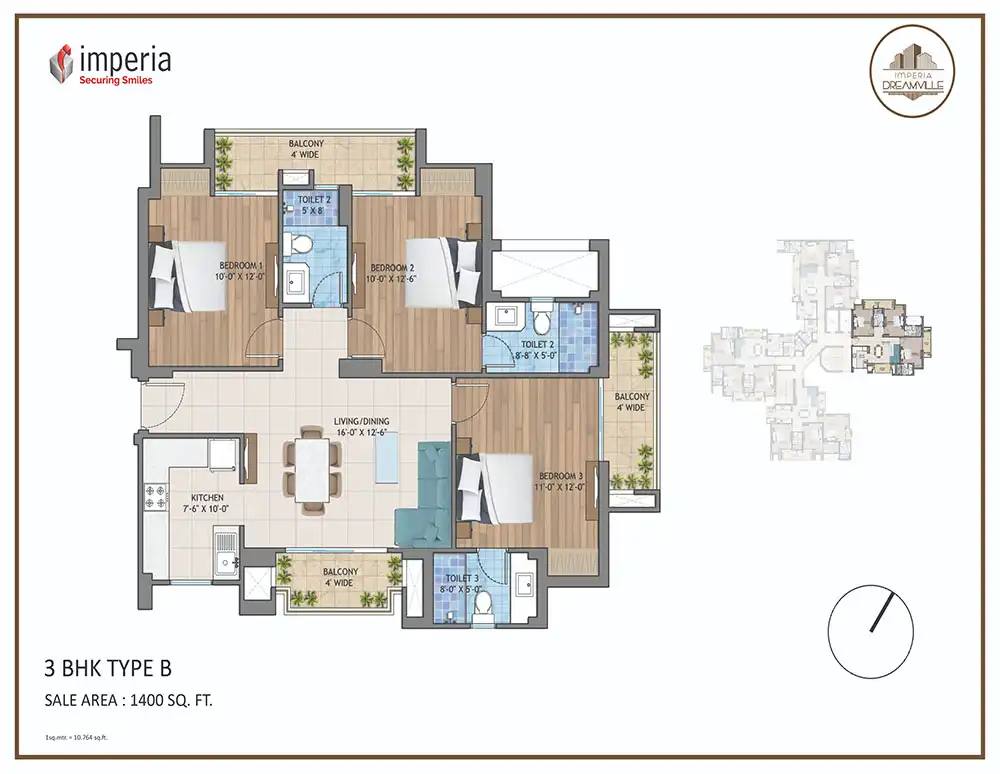 3 BHK Type B