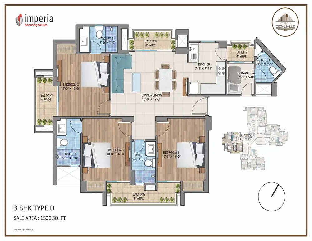 3 BHK Type D