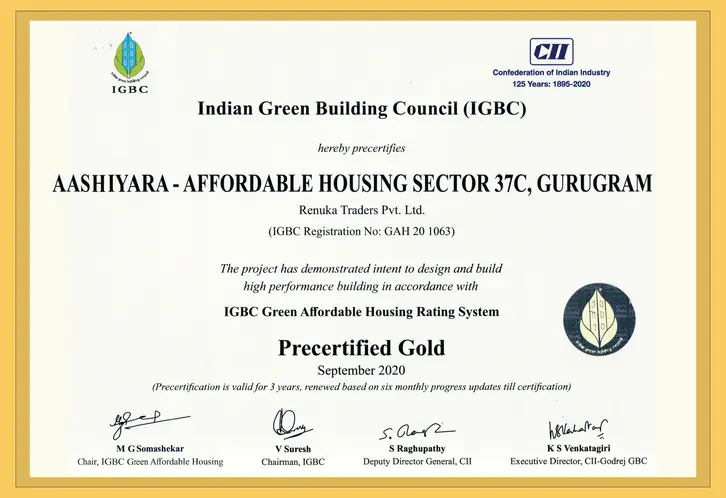 aashiyara certificate