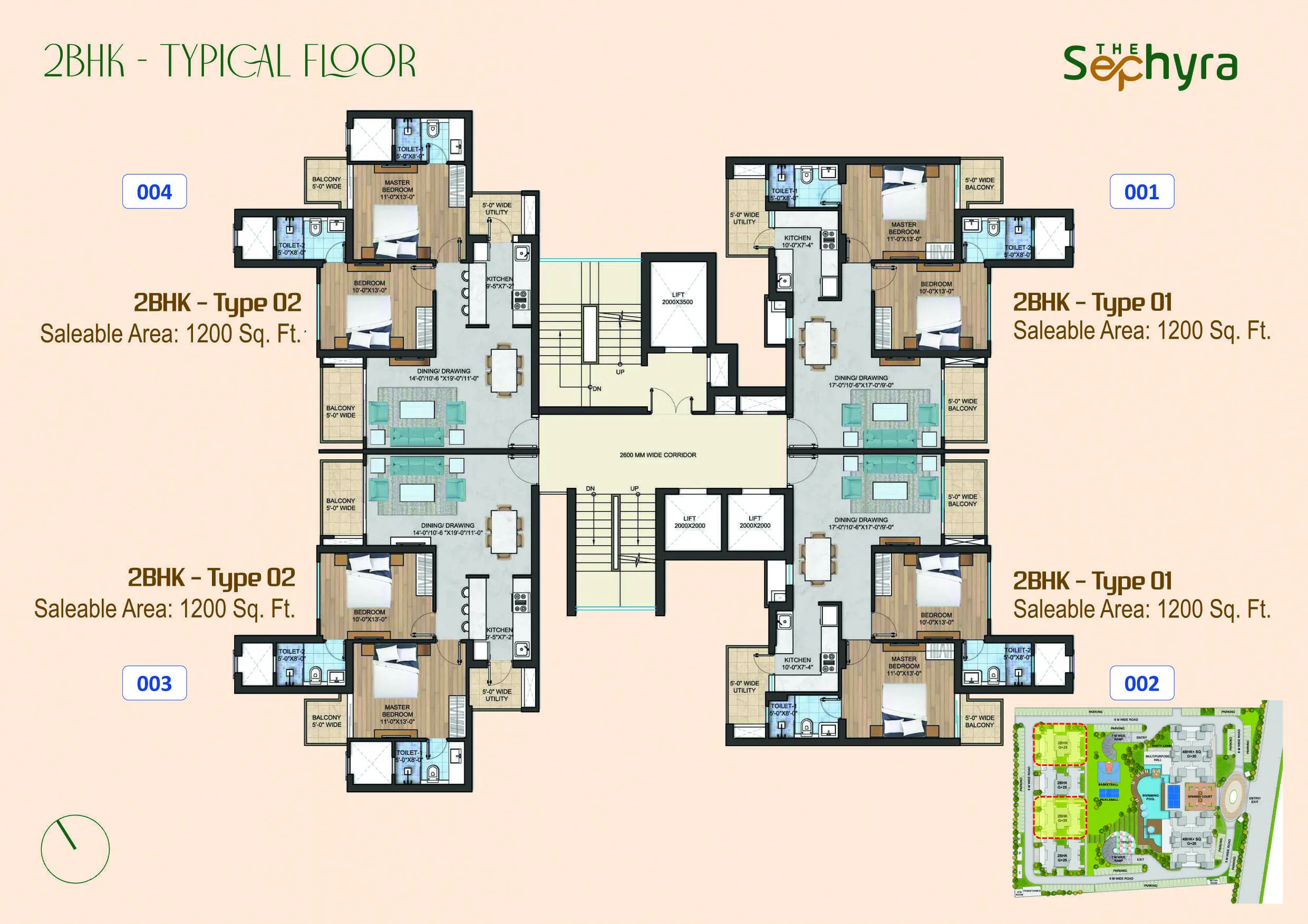 2BHK Floor Plan For Online
